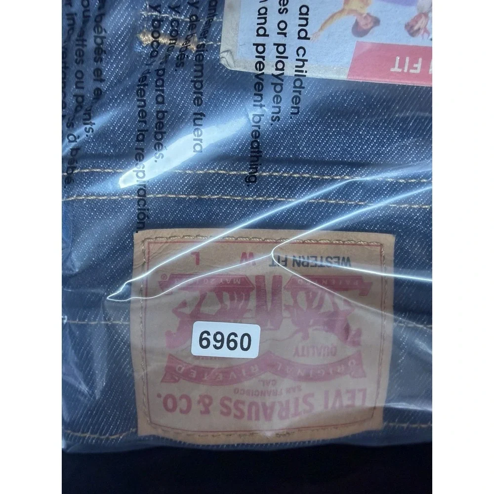 Levi's Western Fit Jeans 48x34 Big & Tall NWT Stretch Straight Leg Dark Wash
